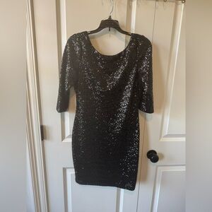 Crystal Doll Black Sequins Dress